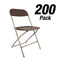 Chivari 200 Pack Brown Steel Poly Folding Chairs CFPBR-CXI-200