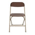 Chivari 200 Pack Brown Steel Poly Folding Chairs CFPBR-CXI-200