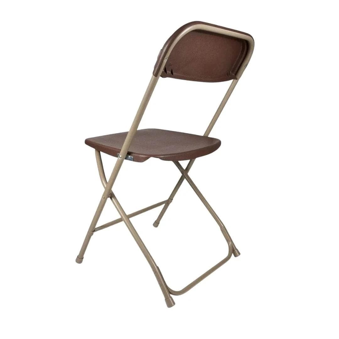 Chivari 200 Pack Brown Steel Poly Folding Chairs CFPBR-CXI-200