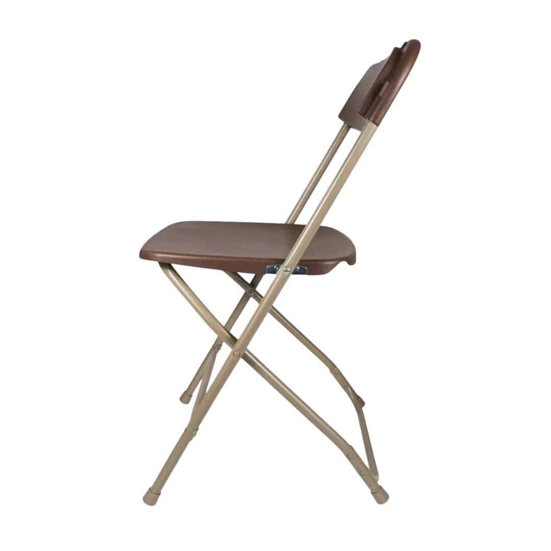 Chivari 200 Pack Brown Steel Poly Folding Chairs CFPBR-CXI-200