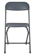 Chivari Dark Gray Folding Chair (Steel-Poly Chair) CFPGD-AX-T