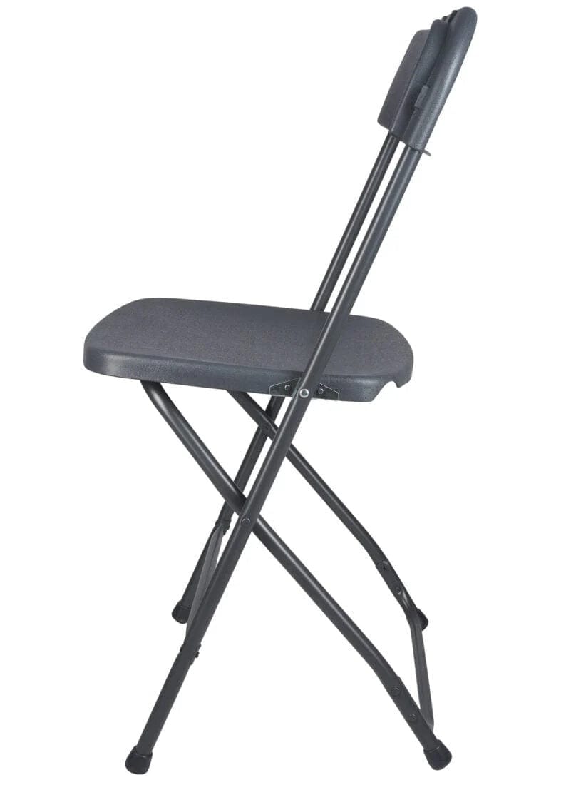 Chivari Dark Gray Folding Chair (Steel-Poly Chair) CFPGD-AX-T