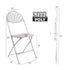 Chivari White Fan Back Folding Chair (Steel-Poly Chair) CFPW-FAN-CX-T