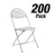 Chivari 200 Pack White Fan Back Steel Poly Folding Chairs CFPW-FAN-CX-T-200