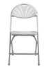 Chivari 200 Pack White Fan Back Steel Poly Folding Chairs CFPW-FAN-CX-T-200