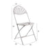 Chivari White Fan Back Folding Chair (Steel-Poly Chair) CFPW-FAN-CX-T