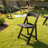 Black WoodGrain™ Resin Folding Chair with Black Vinyl Seat