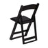 ChairMates Black Grass and Sand Series Resin Folding Chair with Black Vinyl Cushion and Stainless Steel Hardware CFRBGS-AX-T
