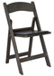 Chivari Black Metallic/Silver Onyx with Black Vinyl Cushion Resin Folding Chair CFRBM-AX-T