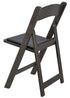 Chivari Black Metallic/Silver Onyx with Black Vinyl Cushion Resin Folding Chair CFRBM-AX-T