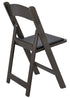 Chivari Black Metallic/Silver Onyx with Black Vinyl Cushion Resin Folding Chair CFRBM-AX-T