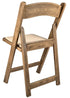 Chivari 100 Pack Chestnut Resin WoodGrain™ Folding Chair with Tan Cushion CFRCB-I-AX-T-100