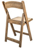Chivari 100 Pack Chestnut Resin WoodGrain™ Folding Chair with Tan Cushion CFRCB-I-AX-T-100