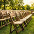 Chivari Chestnut Resin WoodGrain™ Folding Chair with Tan Cushion CFRCB-I-AX-T