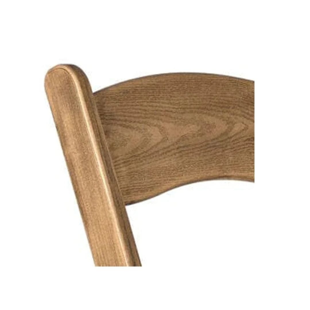 Chivari Chestnut Folding Resin Chair with Ivory Vinyl Cushion CFRCB-IVY-AX