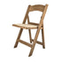 Chivari Chestnut Folding Resin Chair with Ivory Vinyl Cushion CFRCB-IVY-AX