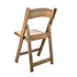Chivari Chestnut Folding Resin Chair with Ivory Vinyl Cushion CFRCB-IVY-AX