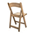 Chivari Chestnut Folding Resin Chair with Ivory Vinyl Cushion CFRCB-IVY-AX