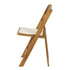Chivari Chestnut Folding Resin Chair with Ivory Vinyl Cushion CFRCB-IVY-AX