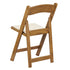 Chivari Chestnut Folding Resin Chair with Ivory Vinyl Cushion CFRCB-IVY-AX