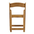 Chivari Chestnut Folding Resin Chair with Ivory Vinyl Cushion CFRCB-IVY-AX