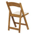 Chivari Chestnut Folding Resin Chair with Ivory Vinyl Cushion CFRCB-IVY-AX