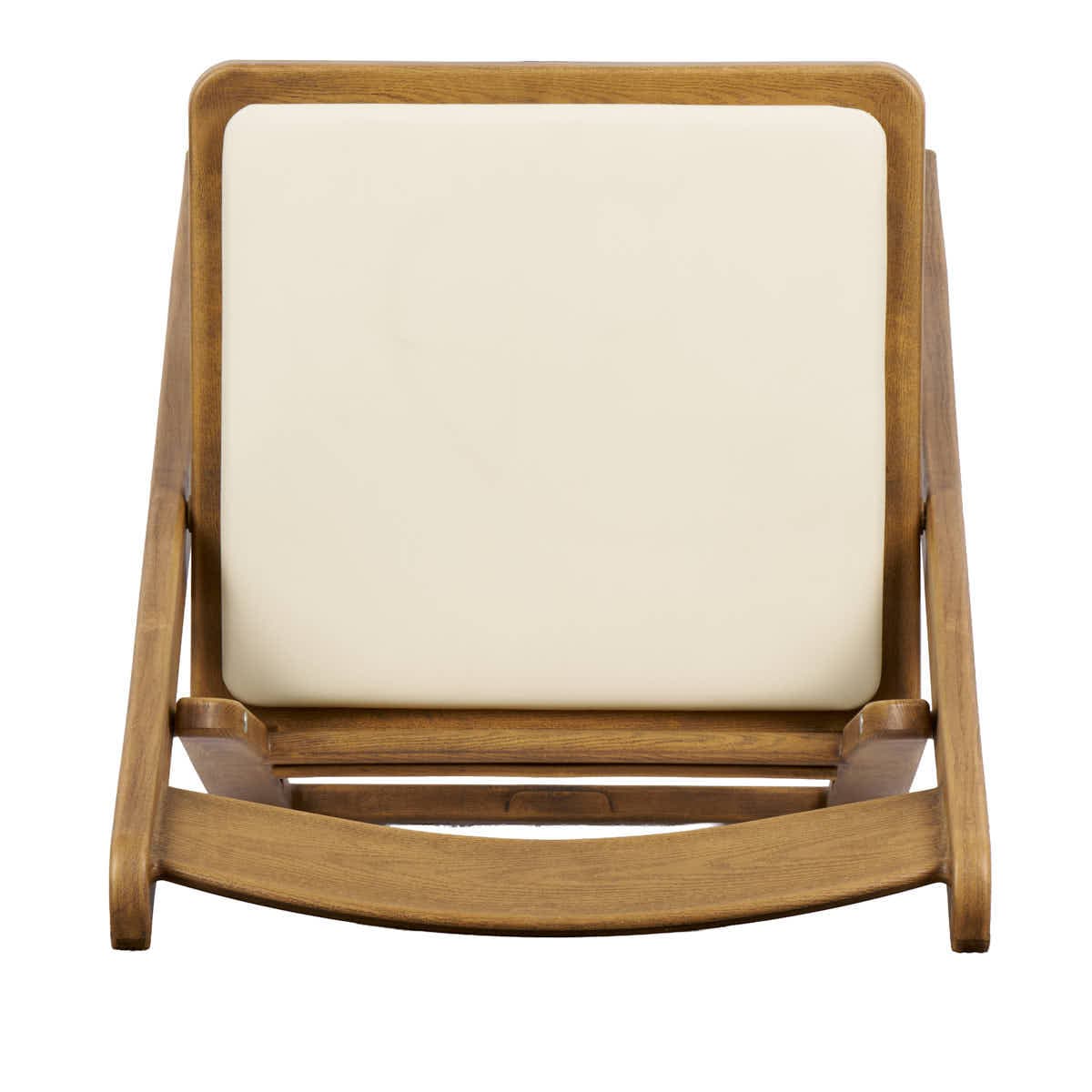 Chivari Chestnut Folding Resin Chair with Ivory Vinyl Cushion CFRCB-IVY-AX