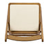Chivari Chestnut Folding Resin Chair with Ivory Vinyl Cushion CFRCB-IVY-AX