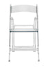 Chivari 100 Pack Clear Resin Folding Chairs CFRCL-HB-T-100