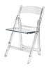 Chivari 100 Pack Clear Resin Folding Chairs CFRCL-HB-T-100
