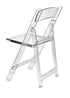 Chivari 100 Pack Clear Resin Folding Chairs CFRCL-HB-T-100