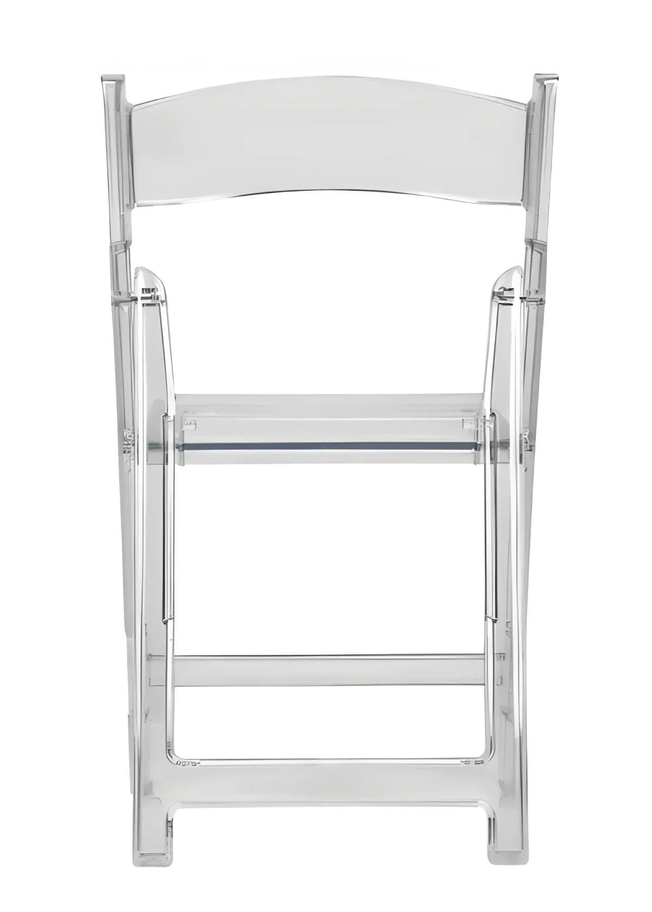Chivari 100 Pack Clear Resin Folding Chairs CFRCL-HB-T-100