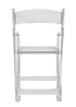 Chivari 100 Pack Clear Resin Folding Chairs CFRCL-HB-T-100