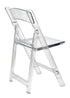 Chivari 100 Pack Clear Resin Folding Chairs CFRCL-HB-T-100