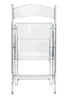Chivari 100 Pack Clear Resin Folding Chairs CFRCL-HB-T-100