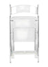 Chivari 100 Pack Clear Resin Folding Chairs CFRCL-HB-T-100