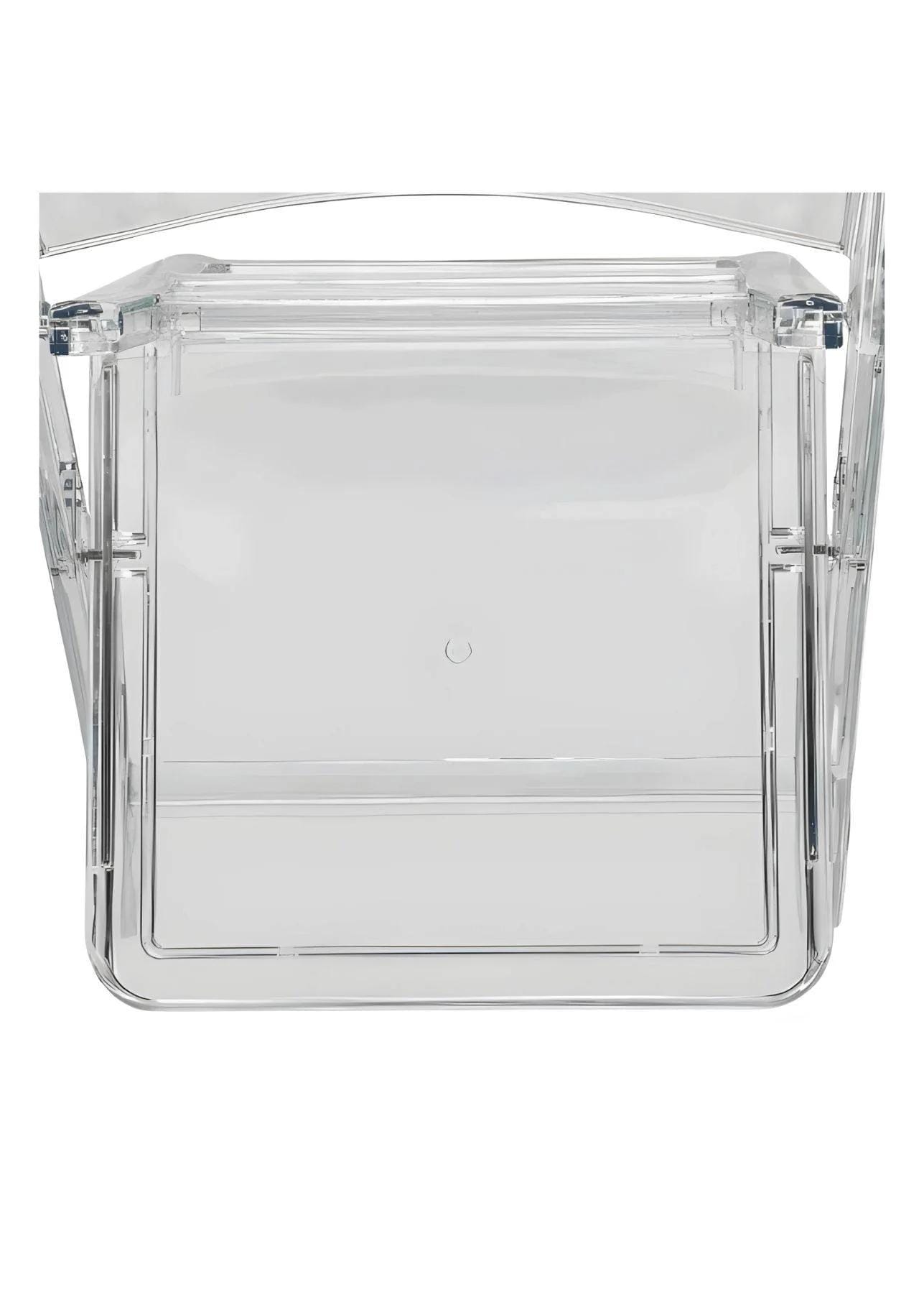 Chivari 100 Pack Clear Resin Folding Chairs CFRCL-HB-T-100