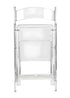 Chivari Clear Resin Folding Chair CFRCL-HB-T
