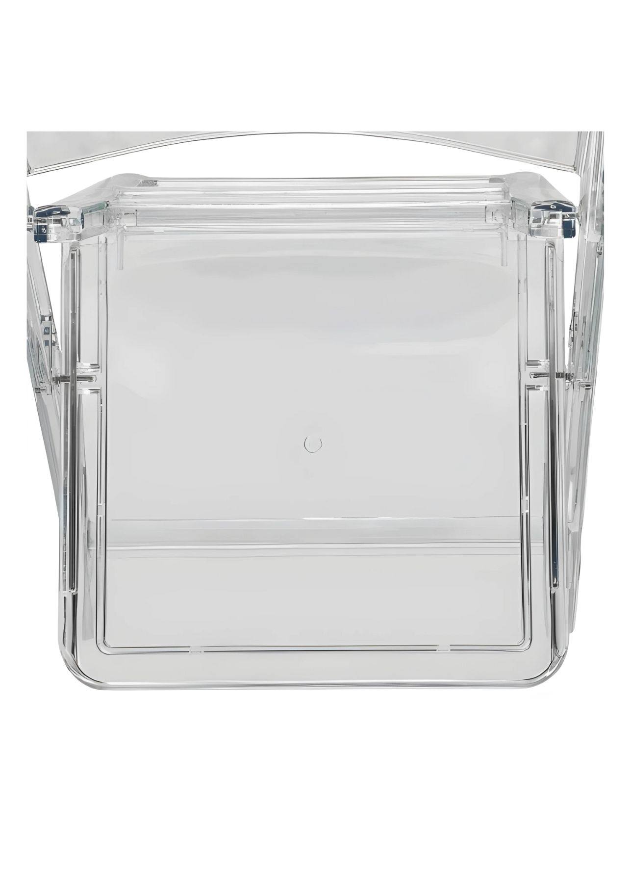 Chivari Clear Resin Folding Chair CFRCL-HB-T