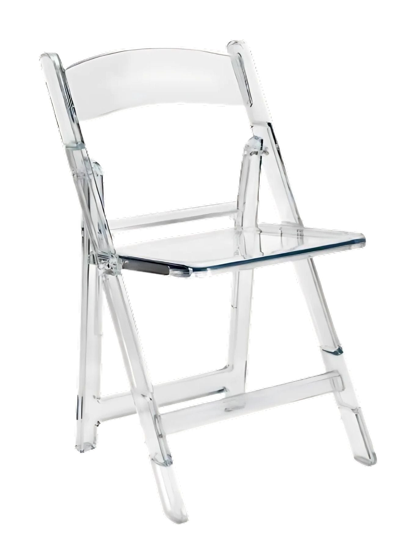 Chivari Clear Resin Folding Chair CFRCL-HB-T