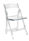 Chivari Clear Resin Folding Chair CFRCL-HB-T