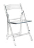Chivari Clear Resin Folding Chair CFRCL-HB-T