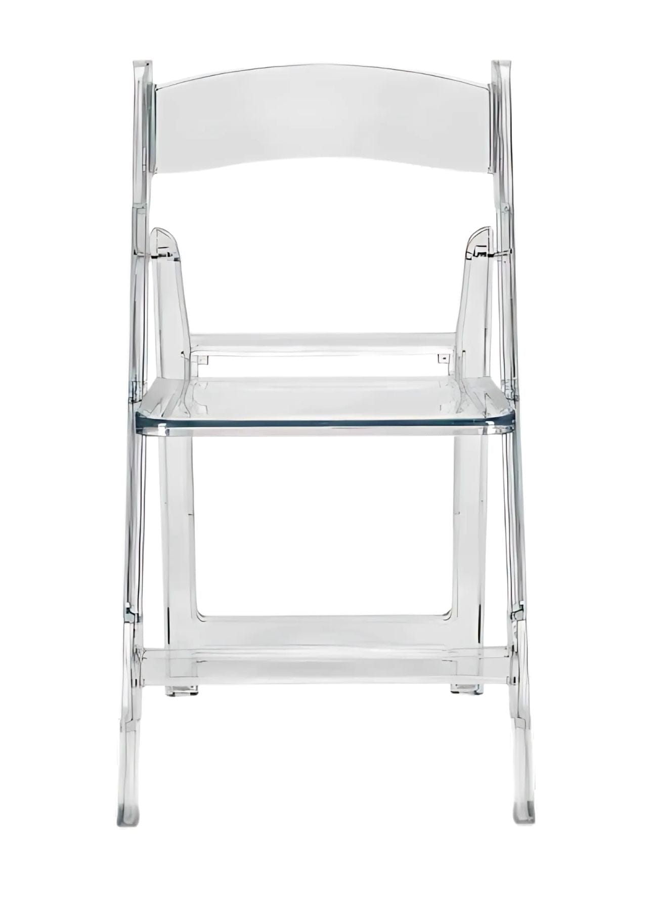 Chivari Clear Resin Folding Chair CFRCL-HB-T
