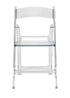 Chivari Clear Resin Folding Chair CFRCL-HB-T