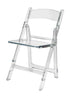 Chivari Clear Resin Folding Chair CFRCL-HB-T