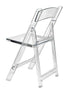 Chivari Clear Resin Folding Chair CFRCL-HB-T
