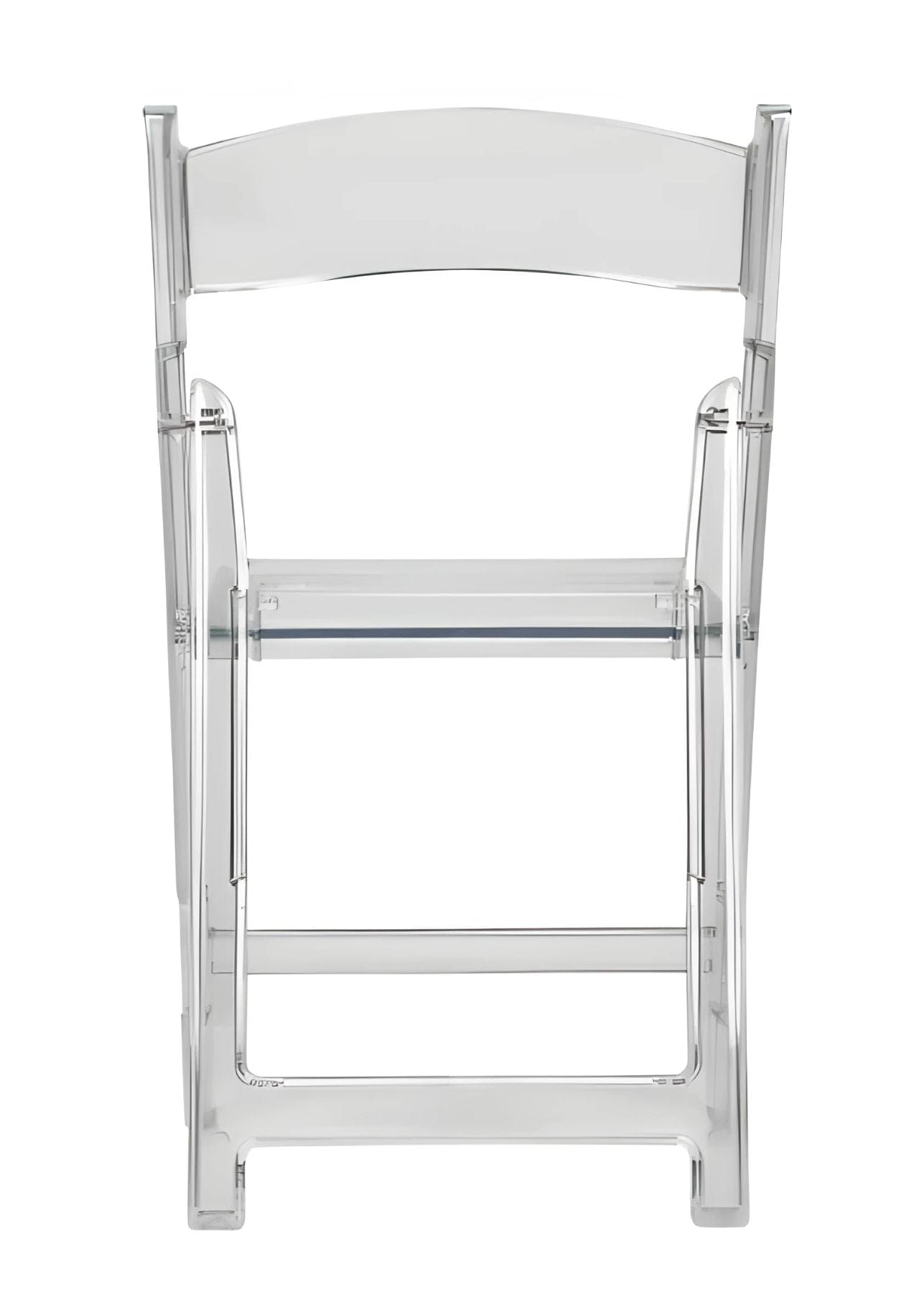 Chivari Clear Resin Folding Chair CFRCL-HB-T