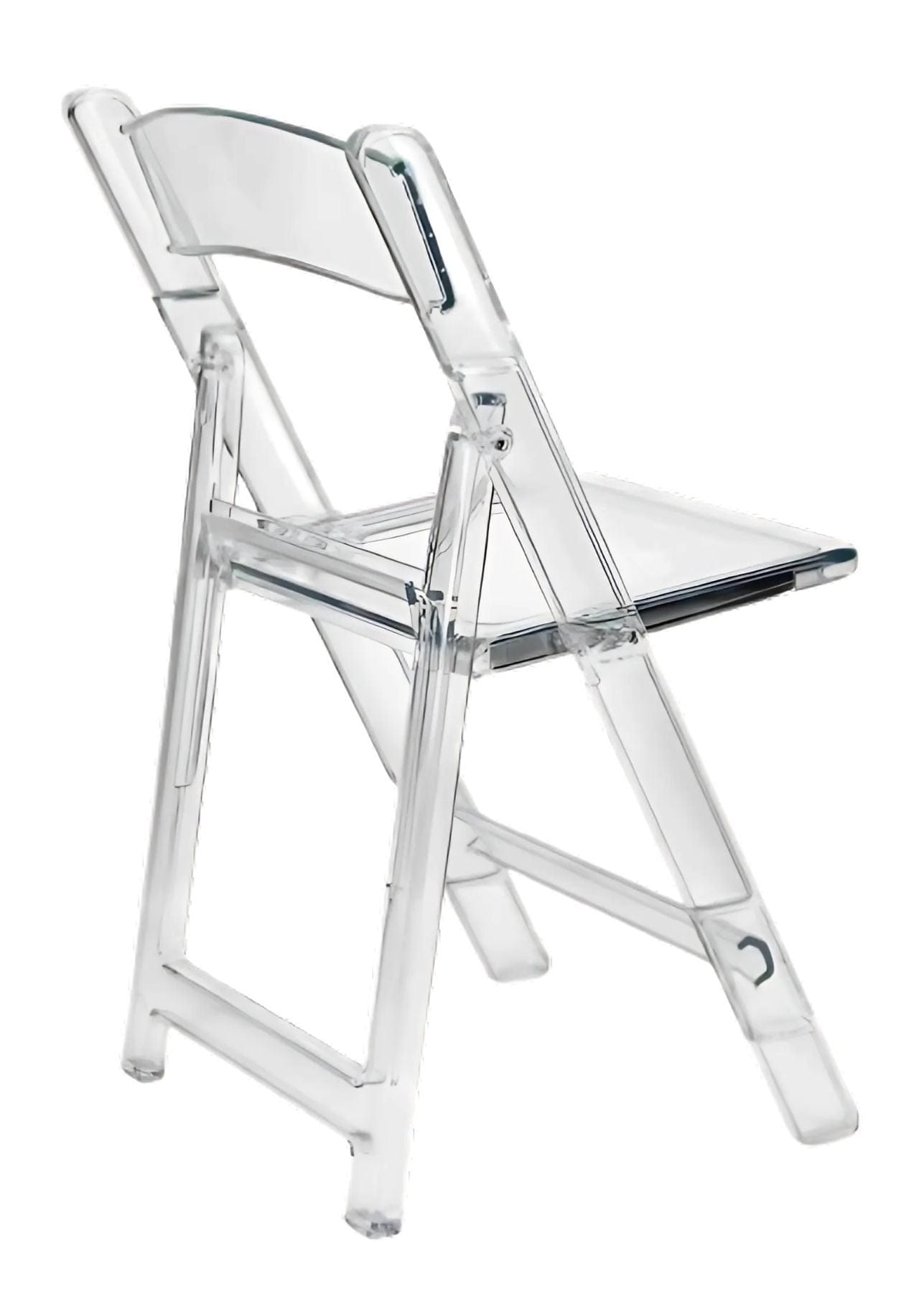 Chivari Clear Resin Folding Chair CFRCL-HB-T