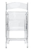 Chivari Clear Resin Folding Chair CFRCL-HB-T