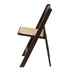 Chivari Fruitwood ToughResin™ Folding Chair with Tan Cushion CFRF-TAN-AX-T